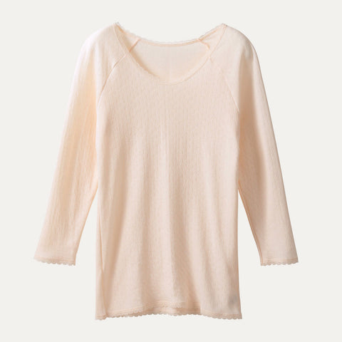 エアメリー ソフト 丸首8分袖